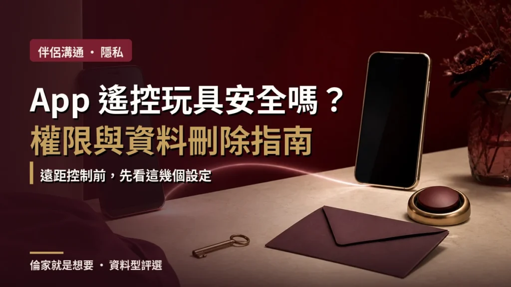 App 遙控情趣用品安全嗎？權限、資料刪除與遠距控制指南