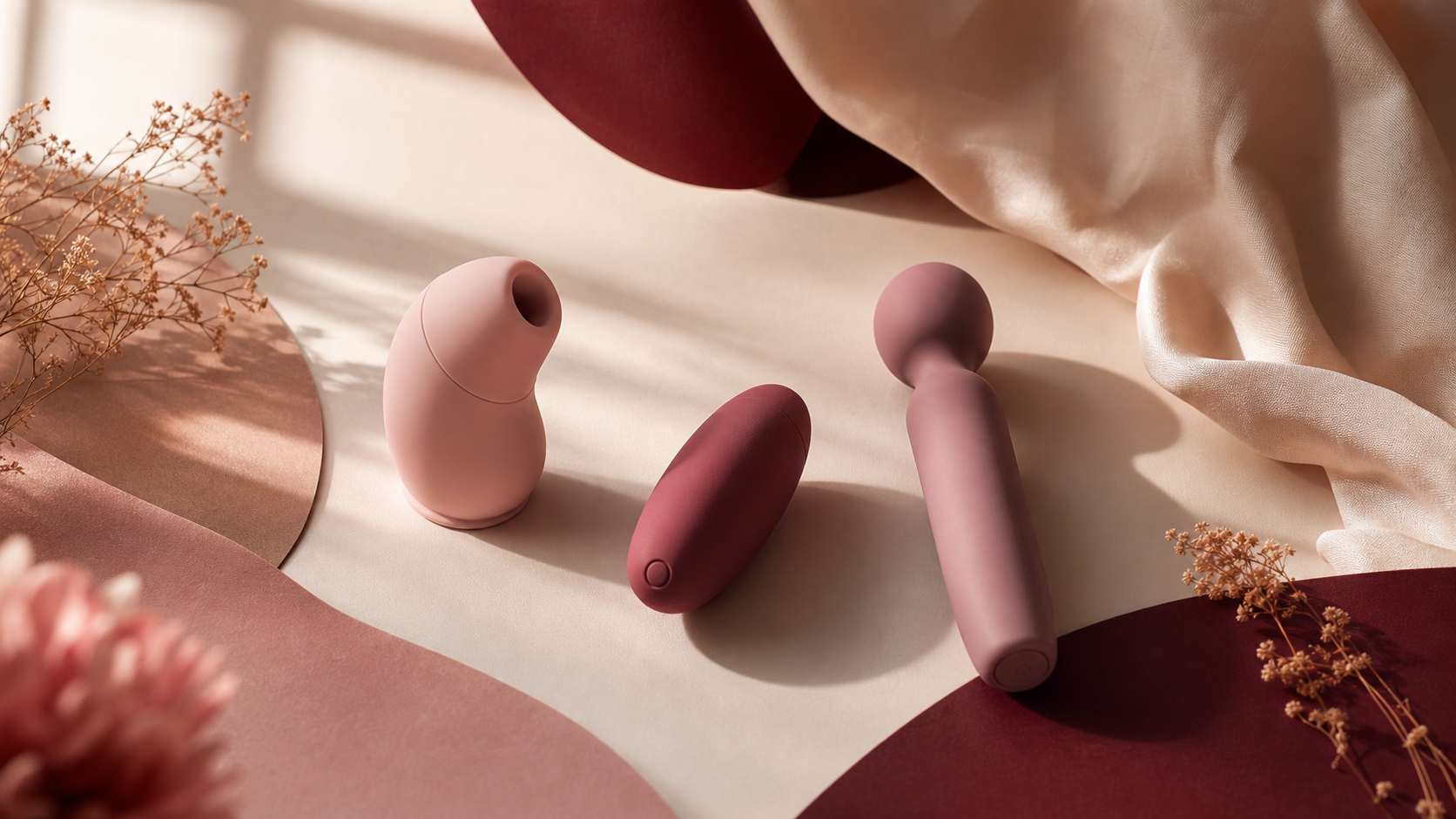 氣壓吸吮器推薦的品類比較示意:吸吮器、跳蛋與按摩棒三種女性情趣用品