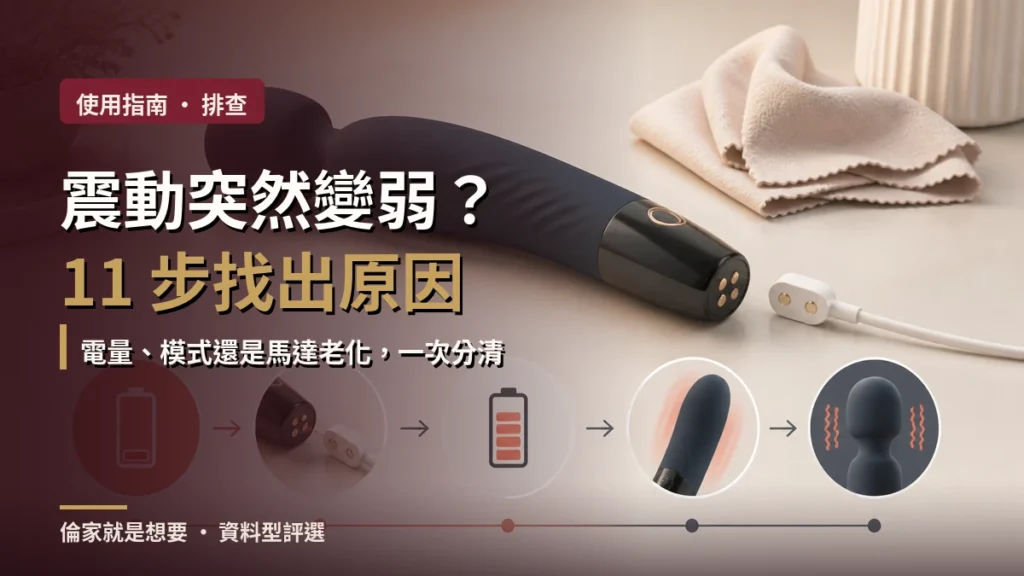 情趣用品震動變弱怎麼辦？11 步排除電量、模式與馬達老化