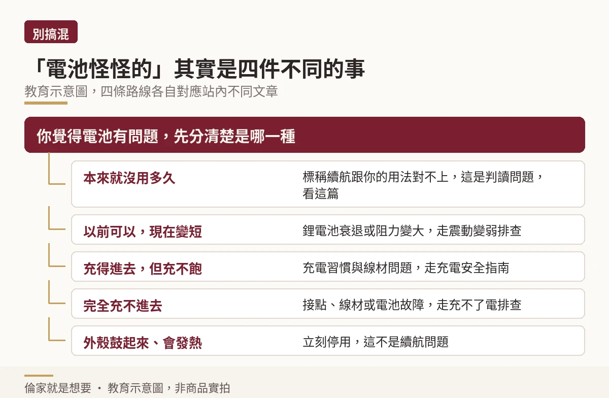 電池異常的四種情況與各自對應的排查路線